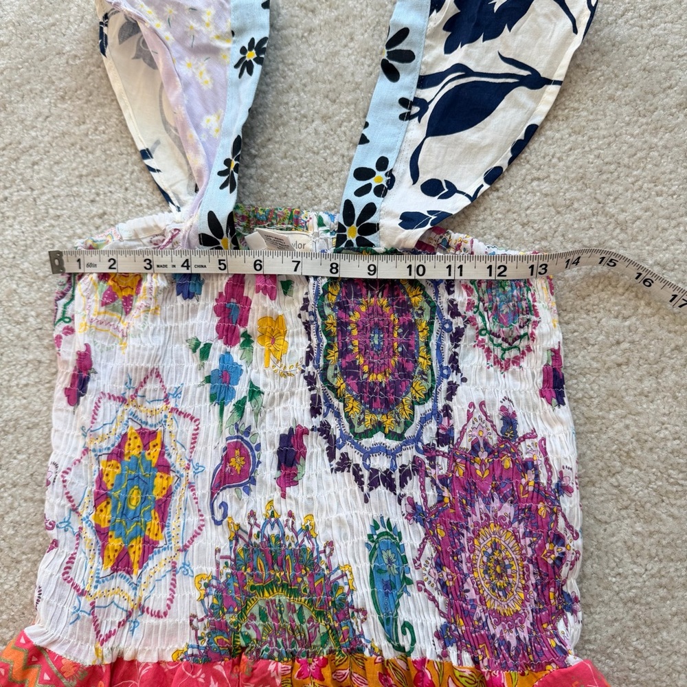 Ashley Taylor Patchwork Handkerchief Hem 100% Cot… - image 5